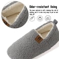 thumbnail image 3 of BERANMEY Soft Memory Foam Slippers for Women and Men, Fuzzy Curly Fur House Slippers with Non-Slip Rubber Sole, Cozy Indoor Closed Back Home Shoes for Family, 3 of 9