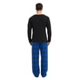 thumbnail image 4 of Kolipajam Men's 2Pcs Pajama Set Drawstring Waist Flannel Bottoms with Pockets Loungewear for Men M, 4 of 5