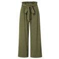 thumbnail image 4 of LADIGASU Girls Pants Casual Smocked High Waist Pant Loose Wide Leg Long Trousers 4-14 Years, 4 of 8