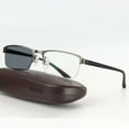 thumbnail image 6 of Half Frame PHOTOCHROMIC Rectangle Gray Reading Glasses 1.50 for Men, Half Rimless Presbyopic Glasses Outdoor Metal Sunglasses Readers +1.50 UV, 6 of 6