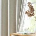 thumbnail image 5 of Curtainking Room Darkening Curtains for Bedroom, 63 Inch Length Linen Textured Drapes for Living Room, Thermal Insulated Light Blocking Curtains, Grommet Top Window Treatments 2 Panels, Beige, 5 of 9