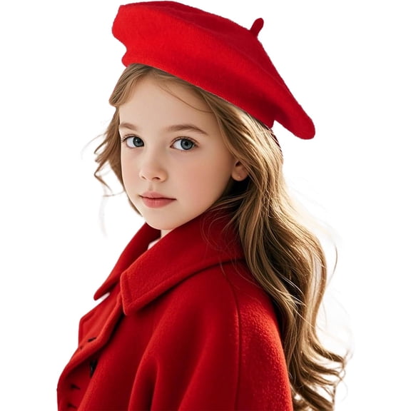1pack Beret Hats Solid Classic Beret Hats for Girls