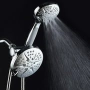 Shower Heads With Handheld Spray  High Pressure Shower Head  6 Inch Showerhead, 4.3 Inch Handheld Shower Head  Combo, 48Setting Shower Heads, 5 Foot Shower Hose, Showerspa (Chrome)