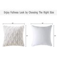 thumbnail image 5 of BRILLAR Fundas de cojín de lana sintética de felpa suave - Juego de 2 - Fundas de almohada cuadradas bohemias para sofá dormitorio - Funda de almohada de terciopelo - Blanco, 50x50 cm (20x20, 5 of 5