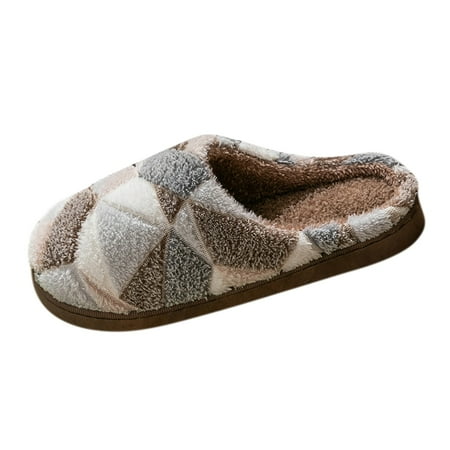 

Vedolay Warm Slipper Socks for Men with Grippers Non Slip Couple Men s Winter Indoor Home Plus Velvet Warm Thick