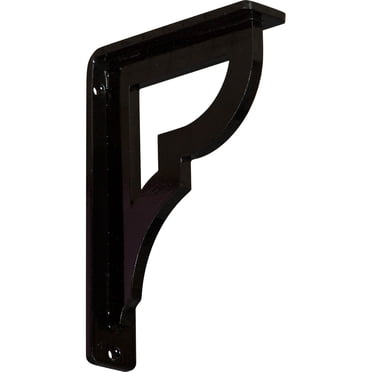 Ekena Millwork Wrought Iron Bracket - 1.5"W X 12"D X 15"H, Antiqued Brass, For Countertops & Shelves