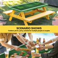 thumbnail image 6 of St. Patrick's Day Table Cloths for 5 Foot Rectangle Tables, Green Shamrock Wooden Spring Patio Waterproof Elastic Fitted Tablecloths, Washable Rectangular Table Cover for Camping, 6 of 8