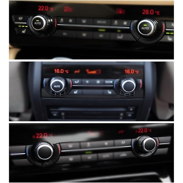 jfqm Rear Air Conditioning Temperature Adjustment Rotation Knob Control Button Fit for BMW 5 6 7 Series F10 F06 F12 F07 F01 F02 (Color : with AUTO)