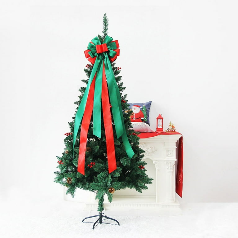 Stormdoing Christmas Ornaments Christmas Big Color Bow Christmas Tree Top  Spell Ribbon Bow Christmas Ornament Party 