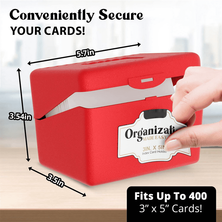 3X5 Index Card Holder for Flash Cards, Business Card, Recipe 