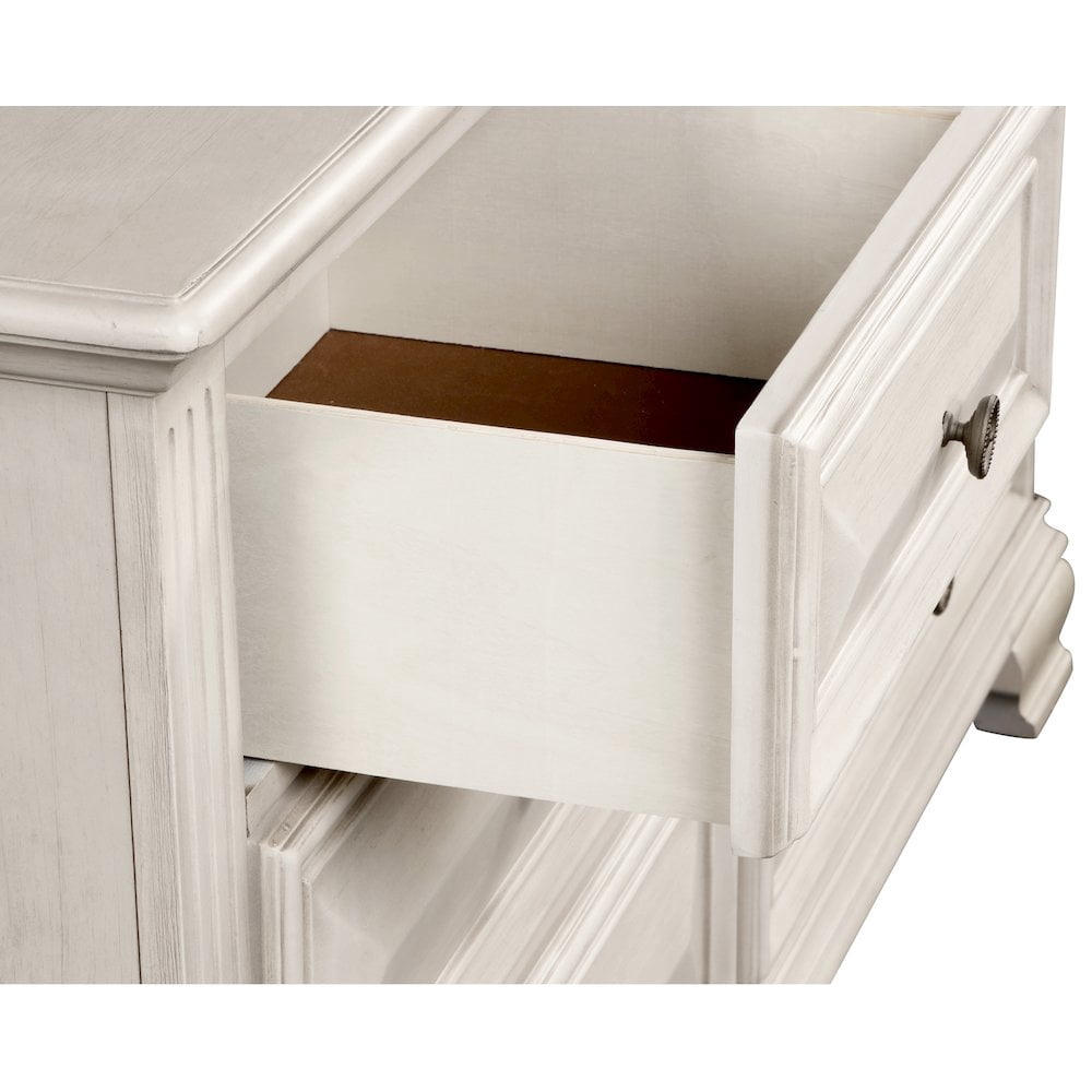 Roundhill Furniture Renova 5-Drawer Chest - Parchment White