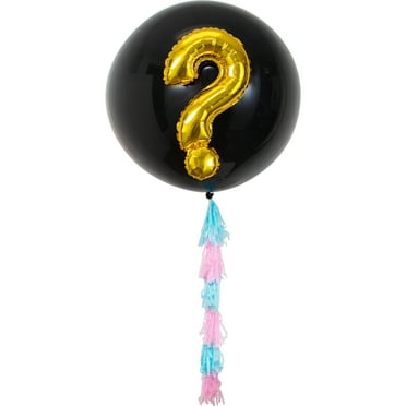Gender Reveal Black Latex Balloon 36" by Way to Celebrate