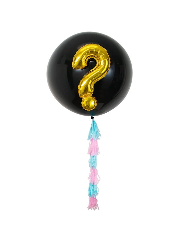 Way to Celebrate! Gender Reveal Multicolor Latex Balloon, 1 Ct., 36 Inches, Party Supplies