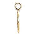 thumbnail image 3 of Diamond2Deal 10K Yellow Gold Textured Communion Cup on Round Disc Charm Pendant for Women (L- 0.76 inch), 3 of 6