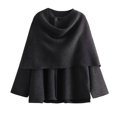 thumbnail image 2 of FRSASU Women's Loose Solid Color Casual Long Sleeve Knitted Fashion Sweater Cardigan Coat Dark Gray, 2 of 8
