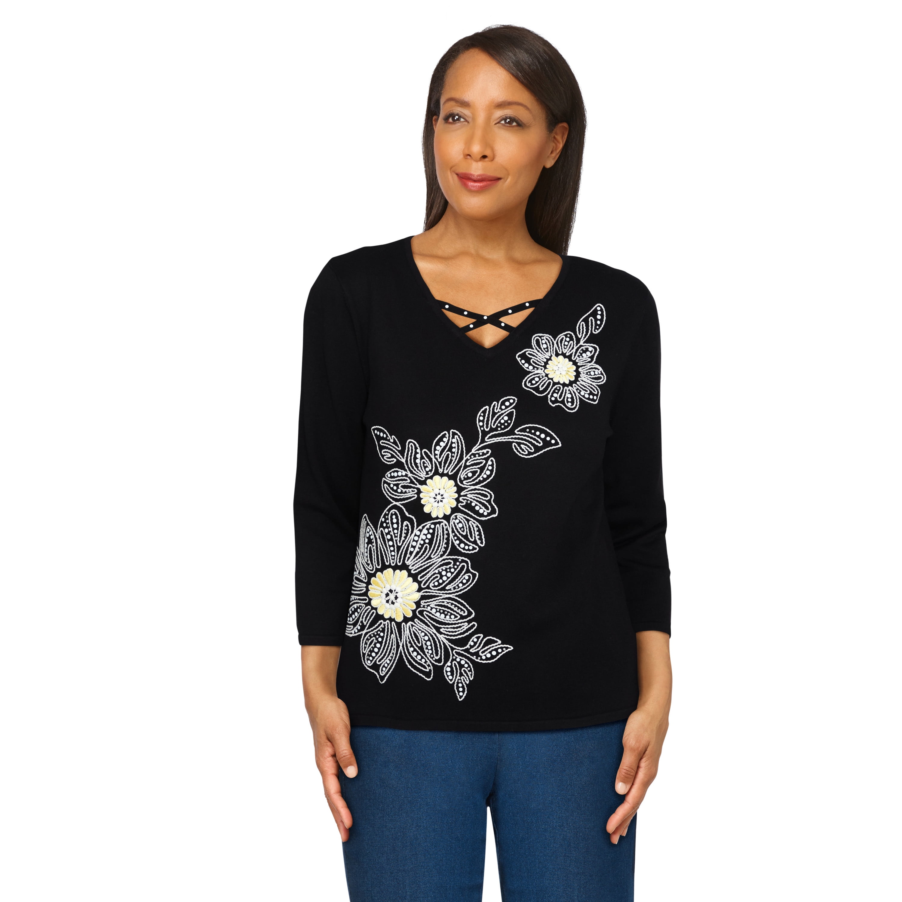 Alfred Dunner Womens Plus-Size Solid 