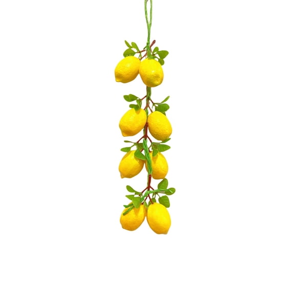 Fareti Artificial Plastic Hanging Lemon String Fake Fruit Vegetable String Model Garland Lifelike Fruit Hanging Ornament for Home Kitchen Farm Party Wall Decoration