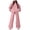 Pink womens outfit sets, variant on Usmixi Tracksuits Set for Women Fleece Hoodies Lounge Set for Women Hooded Sweatshirt and Wide Leg Long Pant 2 Piece Outfits Sports Casual Solid Tracksuits Set with Pocket Holiday