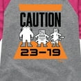 thumbnail image 3 of Monsters Inc. - Caution 2319 - Toddler & Youth Girls Raglan Graphic T-Shirt, 3 of 4