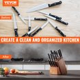 thumbnail image 2 of VEVOR Knife Storage Block 25 Slots, Acacia Wood Universal Knife Holders Without Knives, Large Countertop Butcher Block Knife Organizer, Multifunctional Knife Rack Stand, 2 of 9