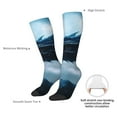 thumbnail image 6 of Zufioo Blue Thunder Storm Dragon Print Long High Thigh Socks Knee-High Warm Stocking Women Boot Sock Leg Warmer High Socks for Daily Wear, Cosplay, 6 of 6