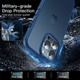 thumbnail image 5 of Casus Frosted Matte Silicone Frame Shockproof Case for iPhone 14 - Blue, 5 of 7