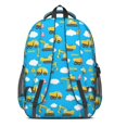 thumbnail image 3 of Excavator and Crane Blue Pattern Cute School Backpack Bag with Padded Back and Adjustable Shoulder Straps 16.9 X 12.6 X 5.9 Inches, 3 of 5