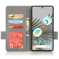 thumbnail image 5 of TECH CIRCLE Wallet Case for Google Pixel 8 Pro Card Slots Holder Kickstand Flip Case, Lychee Pattern PU Leather Shockproof Cover with Magnetic Clasp Drop Resistant Phone Case, CGray, 5 of 5