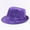 Purple, variant on Unisex Sequin Trilby Fedora Hat Short Brim Classic Manhattan Summer Cap Panama Hat for Dance Party