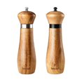 thumbnail image 1 of Hecef 2-Piece Acacia Wood Salt and Pepper Mill Set with Adjustable Ceramic Grinders, 8.5 inch, 1 of 9