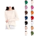 thumbnail image 1 of Pulls pour Femmes 2025 Chandail Côtelé Col Roulé Décontracté Hiver Manches Longues Ajusté, 1 of 4