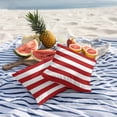 thumbnail image 3 of 2 Pack Outdoor Waterproof Throw Pillow Covers,Christmas Red White Striped Decorative Square Pillow Case Patio Pillowcases for Chair Couch Sofa 16x16in, 3 of 9