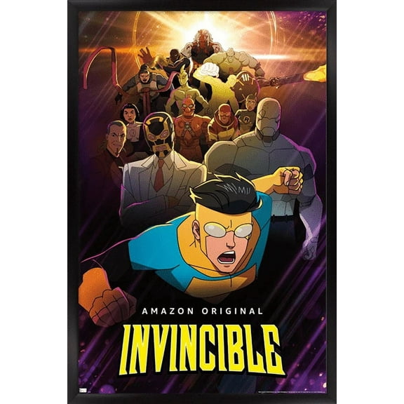 Invincible - Purple One Sheet Wall Poster, 14.725" x 22.375" Framed