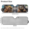 thumbnail image 5 of HUIACONG Sloth Sunshade Windshield Car Sun Shade Heat Shield Custom-fit Sunshade Sun Visor Mat for 1997-2017 Jeep Wrangler Rubicon Sahara TJ JK JKU 2/4 Doors, 5 of 6