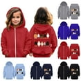 thumbnail image 4 of YUEHUA Toddler Boys Full Zip Hoodies Long Sleeve Hooded Sweatshirt Kangaroo Pockets Casual Solid Coats Jacket for Girls, Size 7-8 Years, 4 of 6