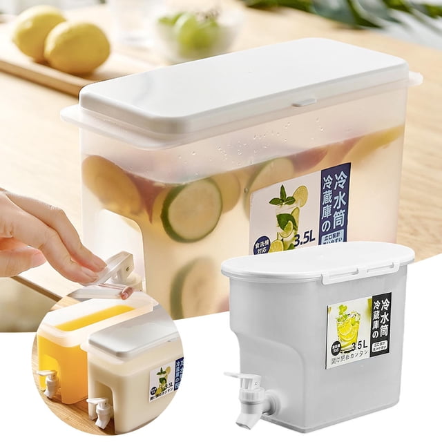 SHAGUOZHOU Grand Distributeur de Boissons avec Robinet pour Fête Intérieur Extérieur Usage Cuisine Contenant de Boisson Durable en PP Plateaux-Repas pour Enfants Contenants de Préparation de Repas en Verre à Compartiments Bols de Rangement avec Couvercles Ensemble