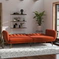 Novogratz Brittany Futon, Persimmon Linen