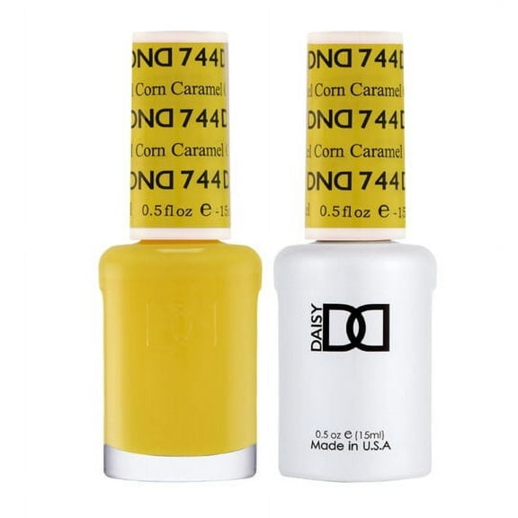 DND Nail Polish Gel & Matching Lacquer Set (744 - CARAMEL CORN)