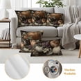 thumbnail image 6 of Vintage Pumpkins Fall Outdoor Waterproof Pillow Covers, Thanksgiving Botanical Retro Decorative Square Throw Pillowcase Sofa Cushion Sham for Patio/Couch/Chair, 26"x26" 2 Pack, 6 of 8