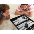 thumbnail image 4 of Backgammon Hanylish de Cuero Sintético con Estuche, Set Completo, Negro, 4 of 4