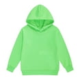 thumbnail image 2 of Teen Hoodies for Girls Green Hooded Casual Long Sleeve Hoodie Sweatershirt Pullover Winter Clothes Boy Clothes 10-11 Years, 2 of 4