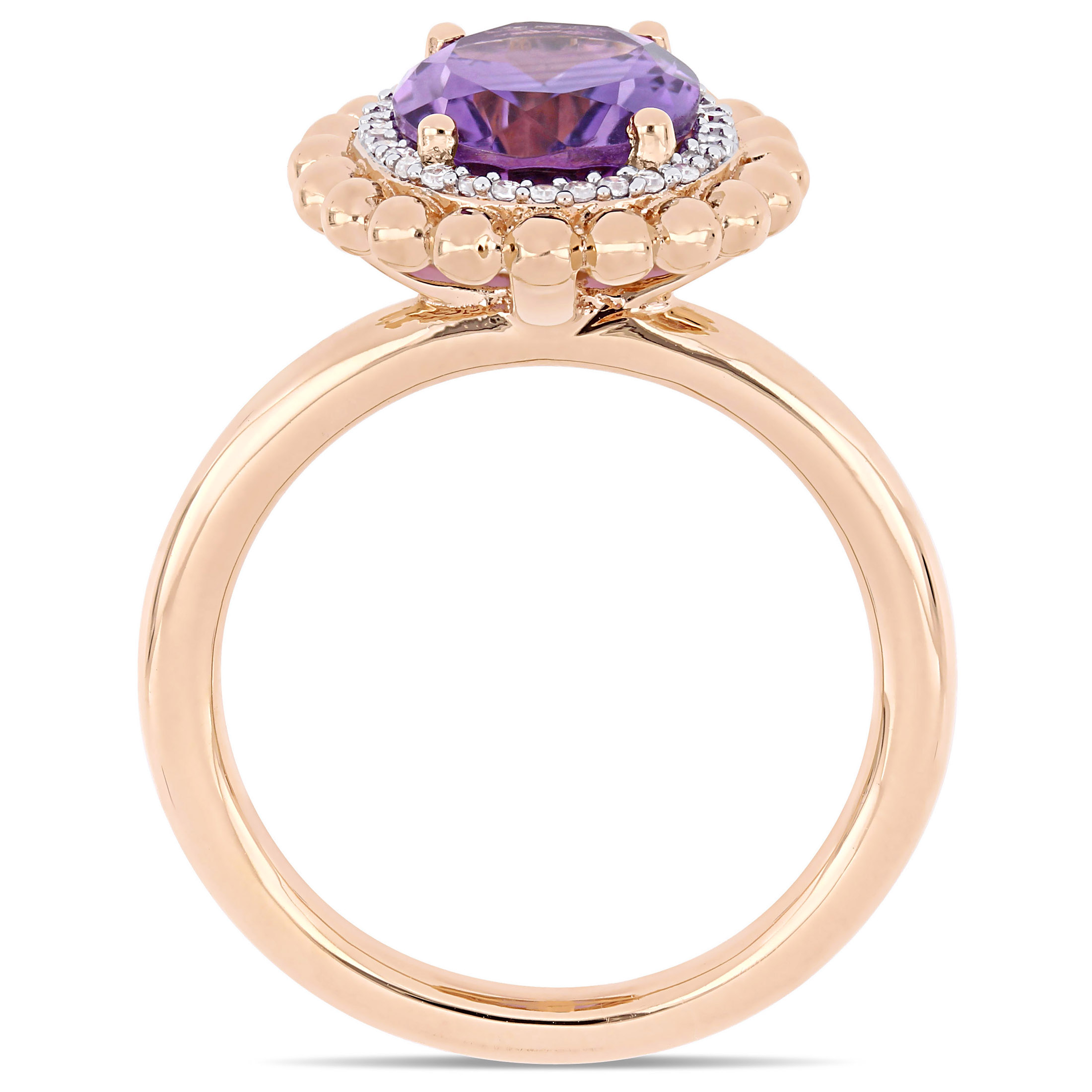 Everly Women's Amethyst 14k Rose Gold Ring