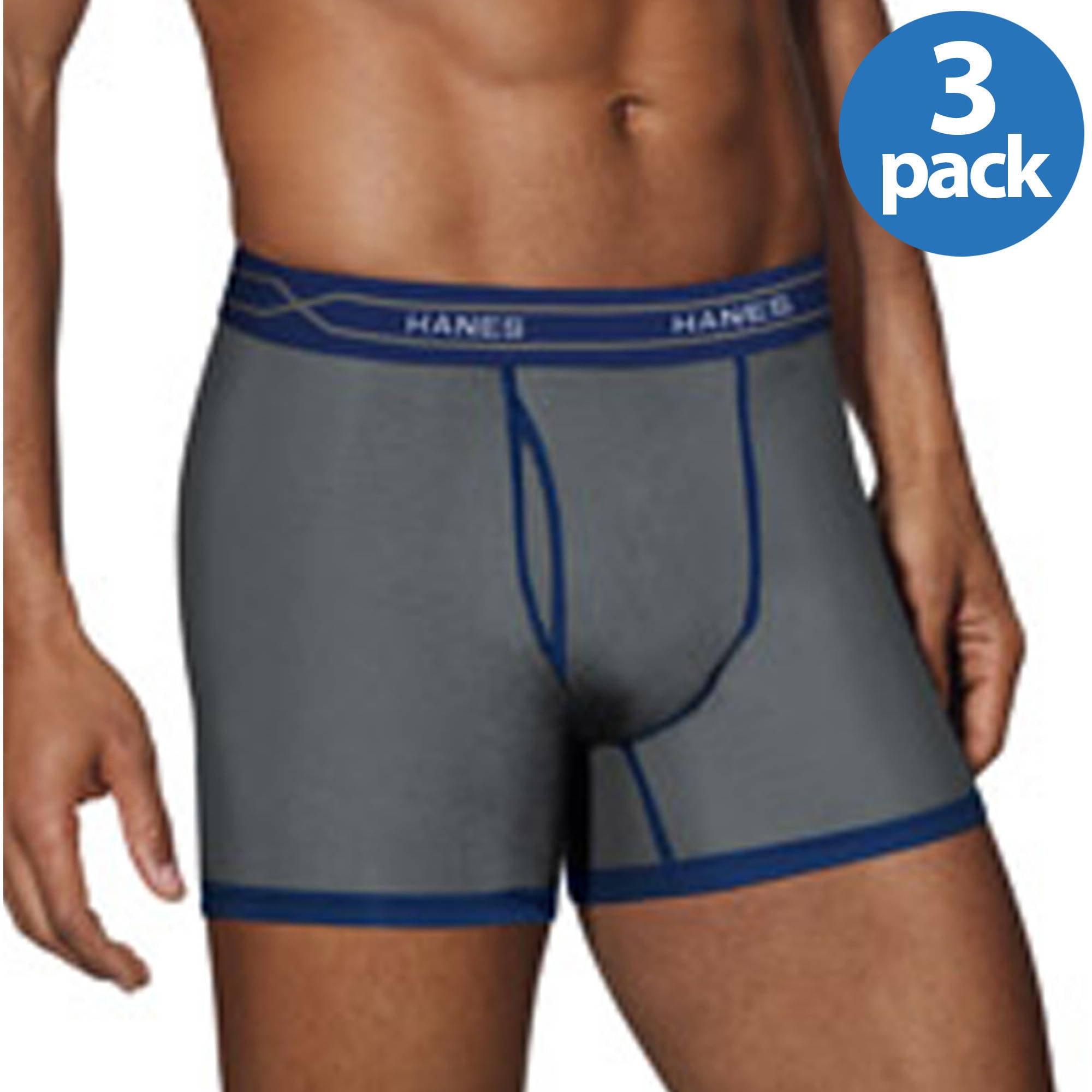 Hanes Men's FreshIQ X-Temp Cotton Stretch Short Leg Boxer Briefs 3-Pack by Hanes