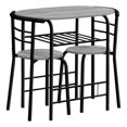 thumbnail image 3 of Monarch Specialties Dining Table Set, 3pcs Set, Small, 32" L, Kitchen, Metal, Laminate, Grey, Black, Contemporary, Modern, 3 of 6
