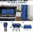 thumbnail image 5 of Resenkos Folding Camping Chair with Bags and Padded Backrest-Blue, Outdoor Camping Chairs for Adult Hiking Fishing Beach, 5 of 8