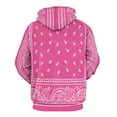 thumbnail image 3 of Bandana Pattern Men's Women Vintage 3D Hooded Sweatshirt - All-Season Loose Fit Streetwear, 3 of 6