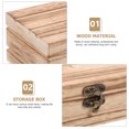 thumbnail image 4 of SHISUYAN Petite Boîte de Rangement Lot de 1 pour Femmes Hommes Design Rustique en Multicolore 17.2X7X4.6In, 4 of 9