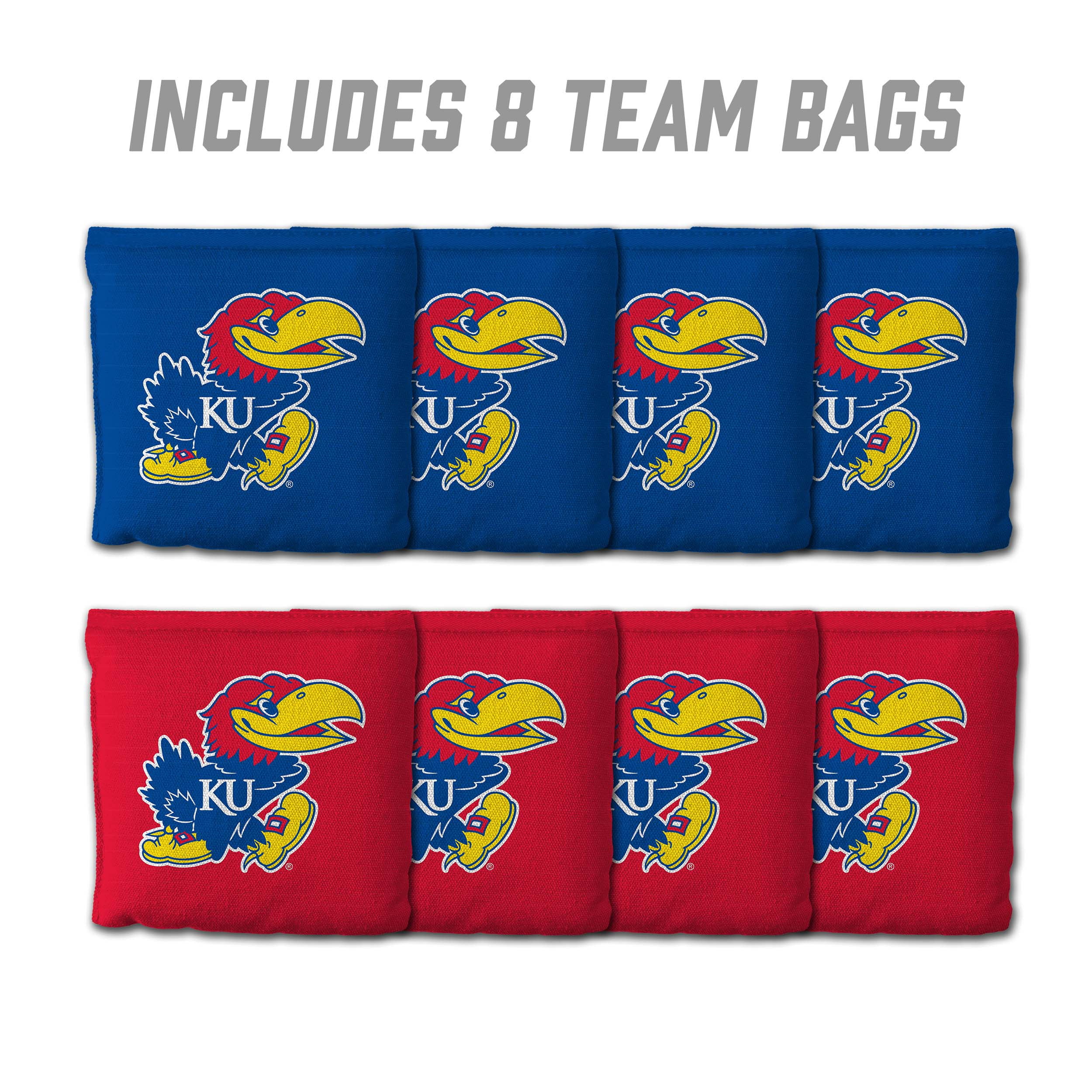 Kansas Jayhawks 8pk Licensed Cornhole Bags
