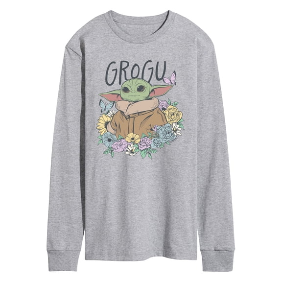 The Mandalorian - Floral Spring Grogu Long Sleeve Graphic T-Shirt