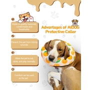 MIDOG Adjustable Polyester Dog Cone Collar for Large Medium Small Dogs after Surgery,Pillow Collar for Cats & Dogs,Orange